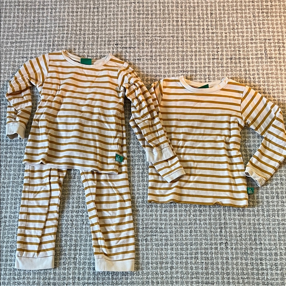 Little Green Radicals 6-7 Bundle - Long sleeve pajama set and long sleeve shirt
